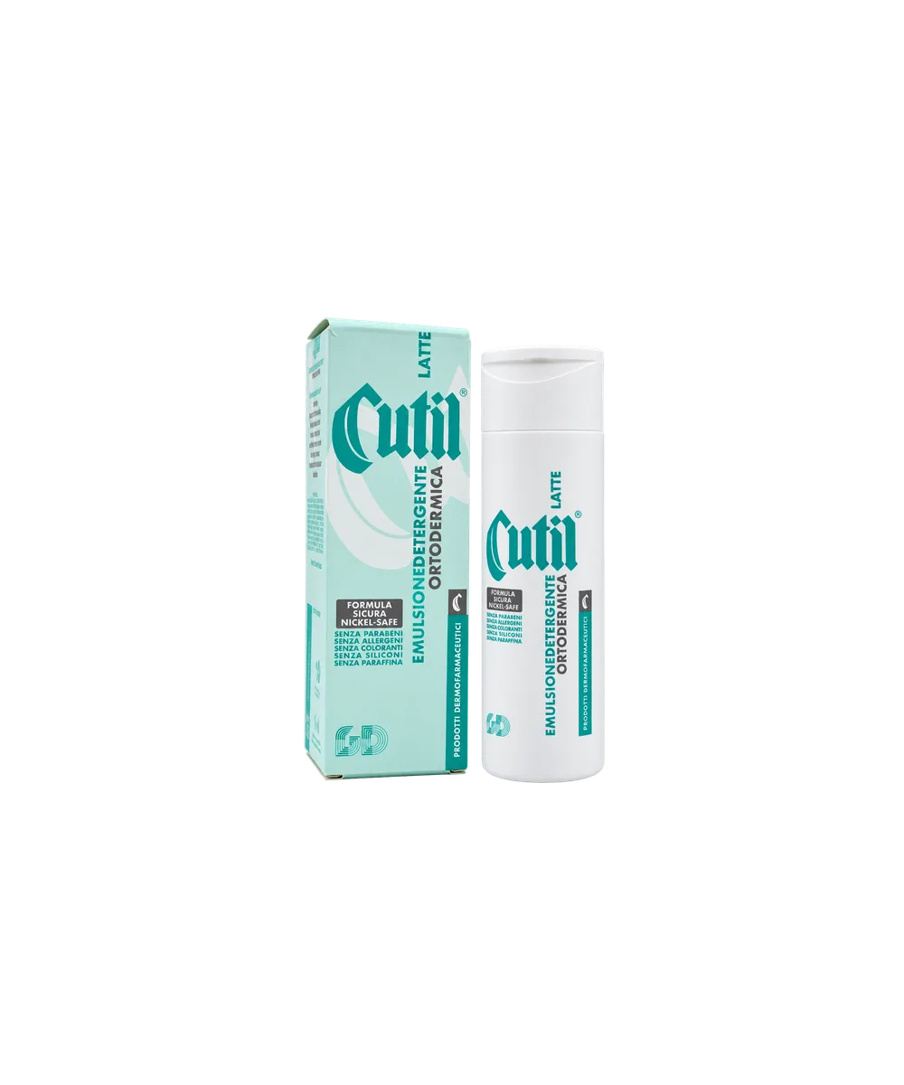 Cutil Latte emulsione detergente ortodermica: astuccio e flacone