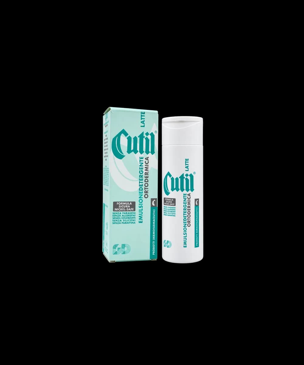 Cutil Latte emulsione detergente ortodermica: astuccio e flacone